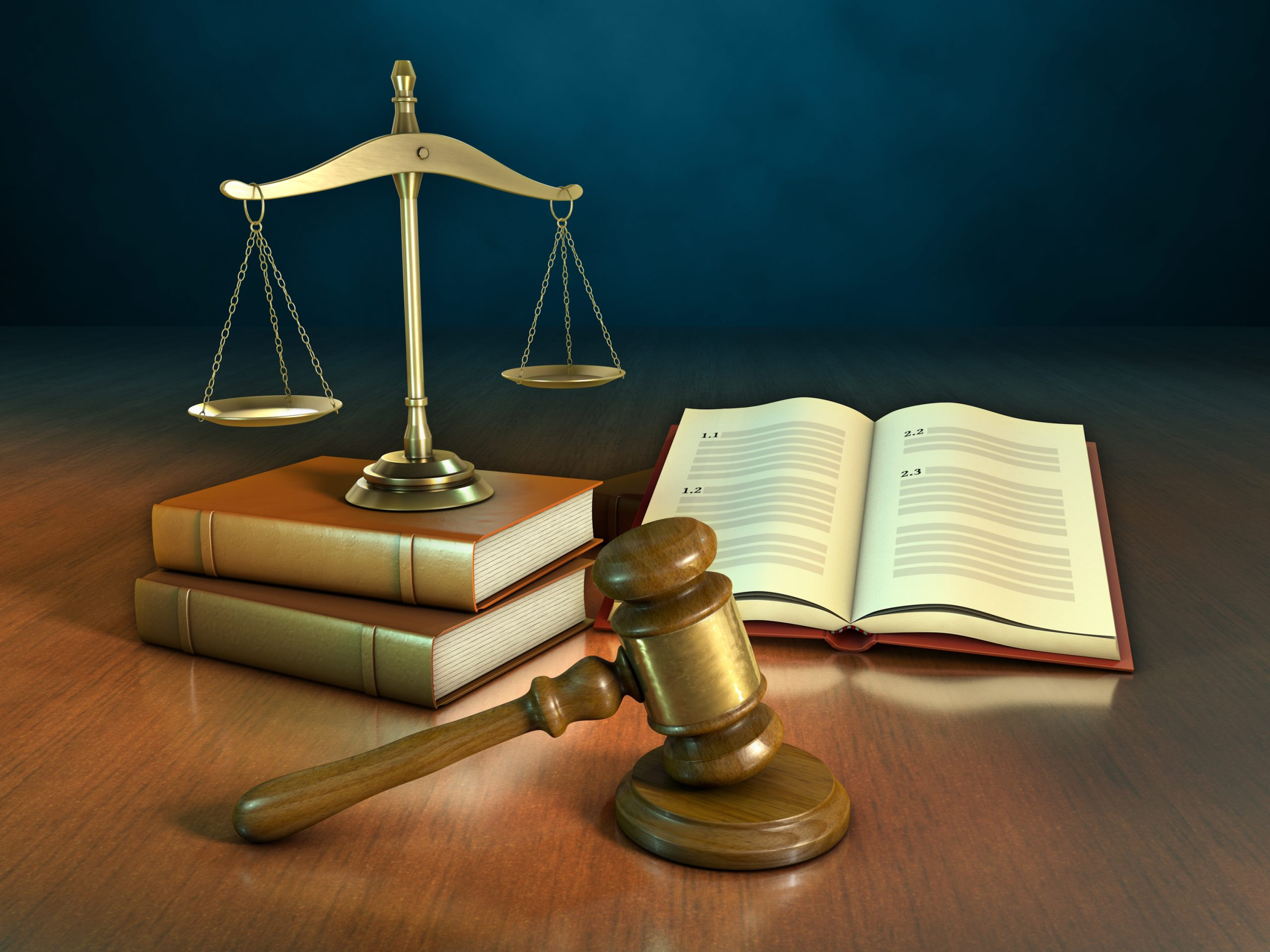 Irregularidad Procesal Penal - Balanza de justicia, Martillo del juez y Constitución