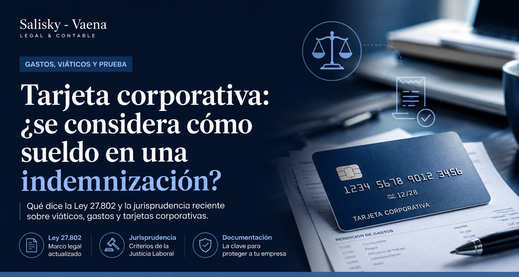 Tarjeta corporativa e indemnización laboral | Salisky Vaena & Asociados, Estudio Jurídico Contable Tarjeta corporativa y cálculo de la indemnización laboral